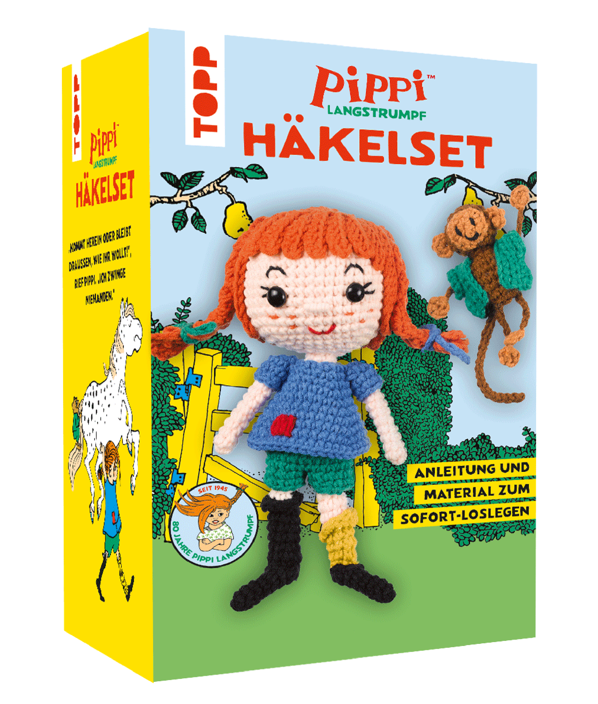 Pippi Langstrumpf - Das offizielle Häkelset zum 80. Geburtstag